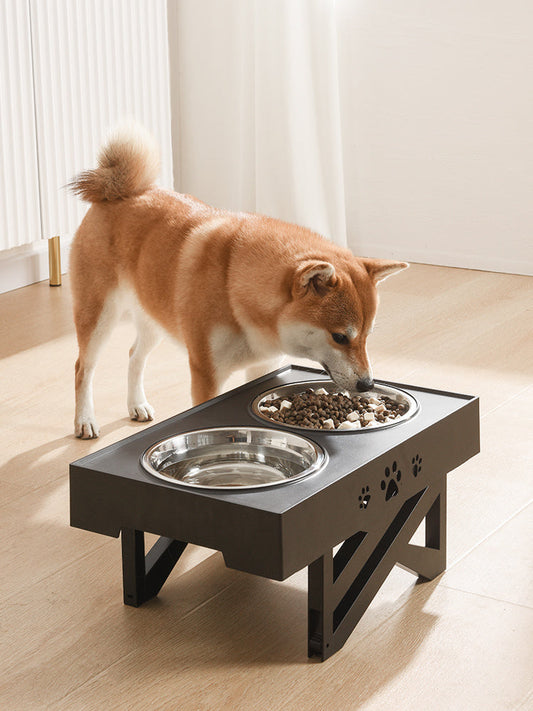 Foldable 3-Level Dog Feeder for Healthy Eating Posture